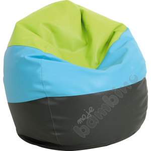 Bean bag pouf - graphite, blue, green