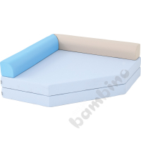 Corner mattress with backrest