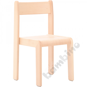 Chair Alex 4 with felt pads, seat height 38 cm, for table height 64 cm, beech