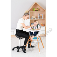 Lux Mobile Stool with office wheels, 40-46 cm