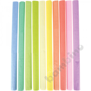Crepe paper - pastel colours, set of 10 rolls