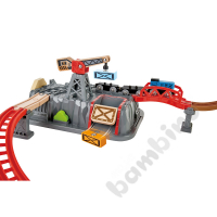 Mini railway set with a crane
