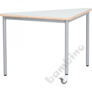 Movable Mila table, triangular, size 6 - gray HPL