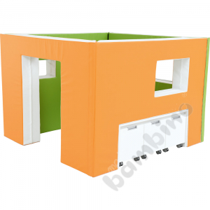 Toddler's foam house - orange-green