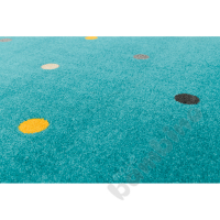 Turquoise carpet with dots 2 x 3 m