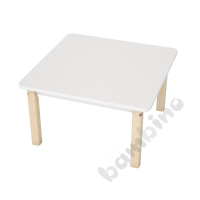 Square white table top
