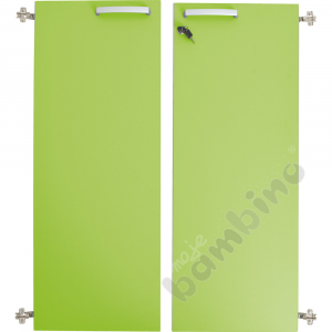 Grande - big doors, with a lock, 90°. 2 pcs. - green