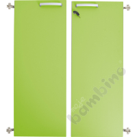 Grande - big doors, with a lock, 90°. 2 pcs. - green