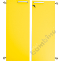 Grande - big doors, with a lock, 180°. 2 pcs. - yellow