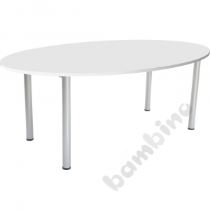 Oval table 120 x 200 cm white