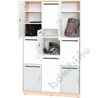 Quadro - cabinet with 9 lockers 90, soft closing mechanism - maple