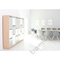 Quadro - cabinet with 9 lockers 90, soft closing mechanism - maple