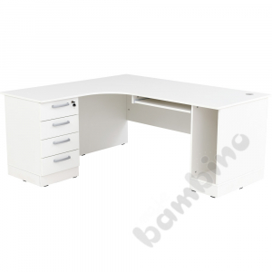 Corner desk Grande, left, white