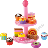 Muffins - a wooden set with a pater