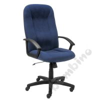 Swivel chair Mefisto Welur navy-blue