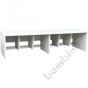 Quadro - cloakroom bench 6, white base