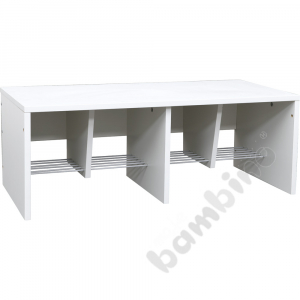 Quadro - cloakroom bench 4, white base