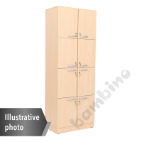 Cabinet Grande with 8 lockers - white