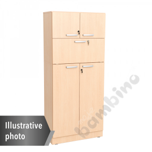 Grande cabinet with folding tabletop - white