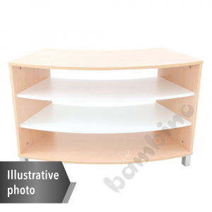 Quadro - curved cabinet S+ - white