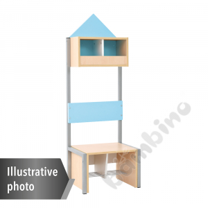 House cloakroom with frame, 2,width: 53,40 cm, light blue, base white