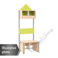 House cloakroom with frame, 2,width: 53,40 cm, lime, base white