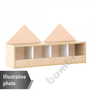 House cloakroom shelf, 4,width: 129 cm, beige, base maple