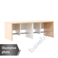 Bench for House cloakroom, 4,width: 129 cm, white
