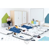 Nap wardrobe for bedding for 24 children -  maple