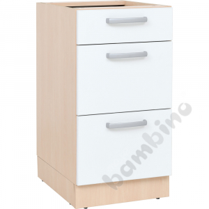 Grande kitchen cabinet with 3 drawers - narrow
