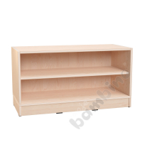 Echtholz - S cabinet with 1 shelf, open, with plinth
