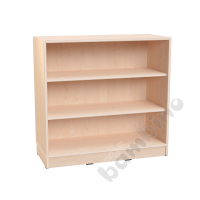 Echtholz - M cabinet with 2 shelves, open, with plinth