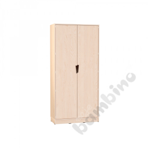 Echtholz - big 2-doors cabinet, cutout handle, with plinth
