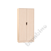 Echtholz - big 2-doors cabinet, cutout handle, with plinth