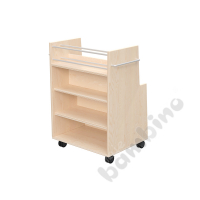 Echtholz - mobile double-sided bookcase