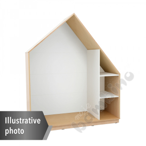 Quadro - house cabinet with 2 shelves - white - white