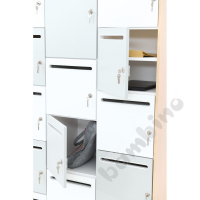 Quadro - cabinet with 14 lockers 90, soft closing mechanism - maple