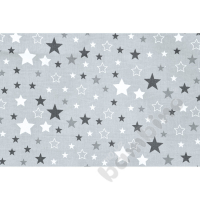 Horizontal mirror curtain - gray with stars