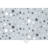 Vertical mirror curtain - gray with stars