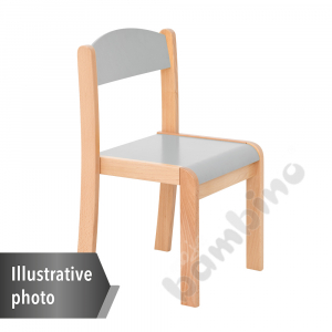 Filipek PASTEL chair with a felt foot, size 4, gray