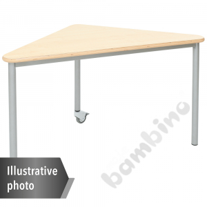 Movable Mila table, triangular, size 4 - maple HPL