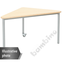 Movable Mila table, triangular, size 4 - gray HPL