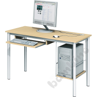 Computer desk LUX with round legs - maple