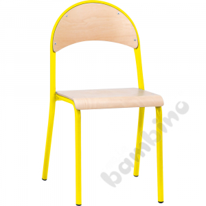 P chair no. 7 - yellow - beech