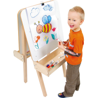 Doublesided easel with tray