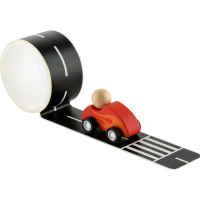 Wooden toy car with tape, mix of colors
