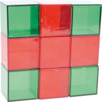 Transparent cubes, 36 pcs.