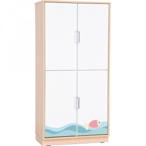 Quadro - XL cabinet Sea set, soft closing 90 degrees hinges, maple chest
