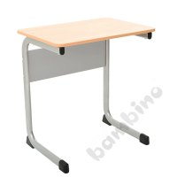 Table IN-C 70x50 size 6, 1p., frame aluminium, tabletop beech, edge banding PU, corners rounded