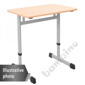 Table IN-T 70x50 size 3–7, 1p., frame aluminium, tabletop maple, edge banding PU, corners rounded